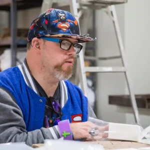 Close-up of team member